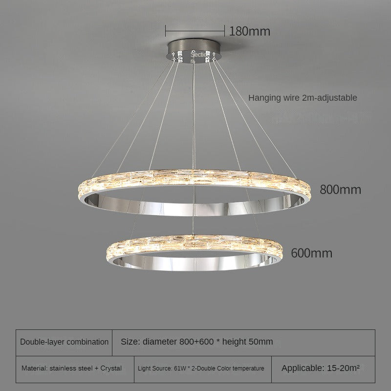 HEIKESZ Post-Modern Crystal Chandelier Luxury Creative Home Living Room Decorative Lighting for Upscale Cafe Store