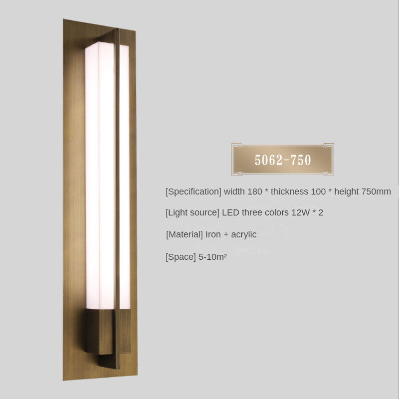 HEIKESZ Modern Chinese Style Wall Lamp Minimalist Living Room Bedside Lighting Stair Aisle TV Background Decoration