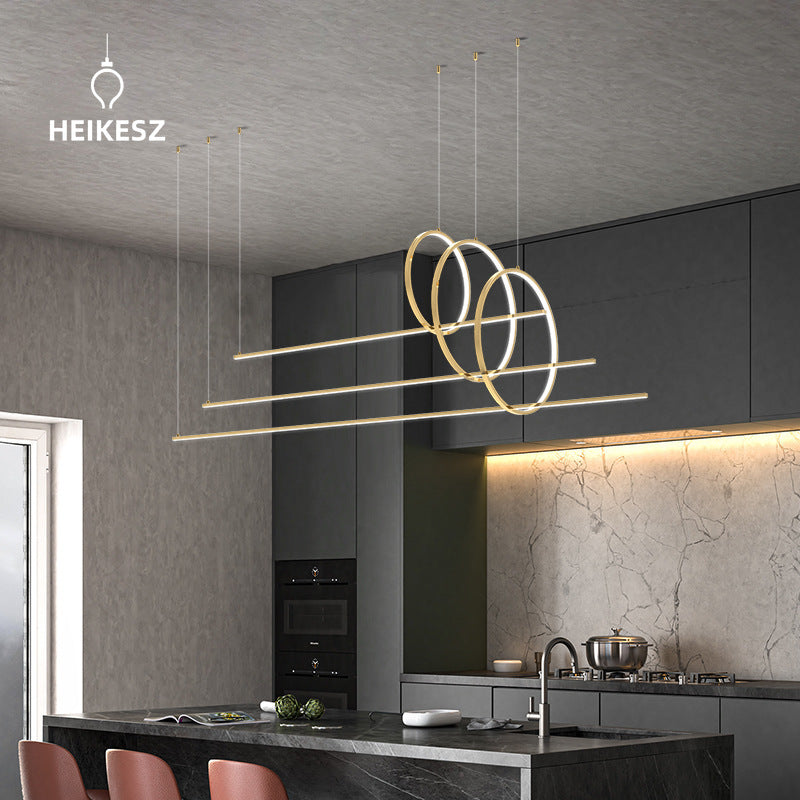HEIKESZ Nordic Kitchen Bar LED Chandelier Luxury Lighting Minimalist Office Study Light Decorative Dining Room