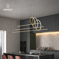HEIKESZ Nordic Kitchen Bar LED Chandelier Luxury Lighting Minimalist Office Study Light Decorative Dining Room