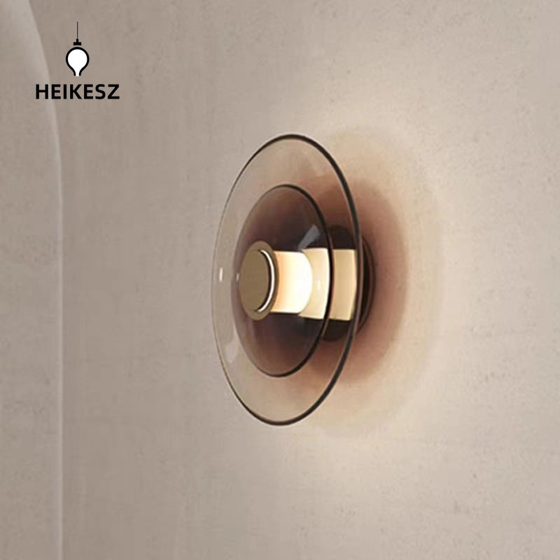 HEIKESZ Nordic Modern Glass Wall Lamp for Dining Room Living Room Bedroom Stair Aisle Post-Modern Decor Light Fixture