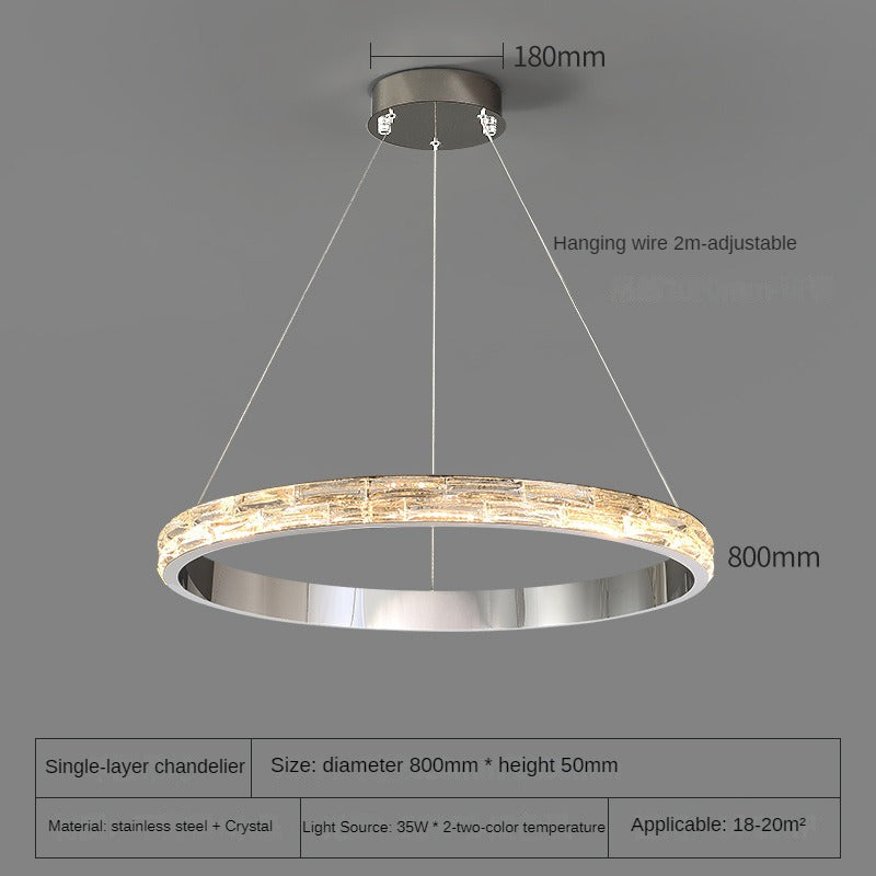 HEIKESZ Post-Modern Crystal Chandelier Luxury Creative Home Living Room Decorative Lighting for Upscale Cafe Store