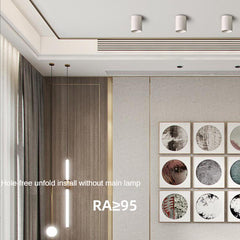 HEIKESZ LED Round Surface Mounted Spotlight Deep Anti Glare Wash Wall Light Long Tube Headless Lamp for Bedroom Living Room