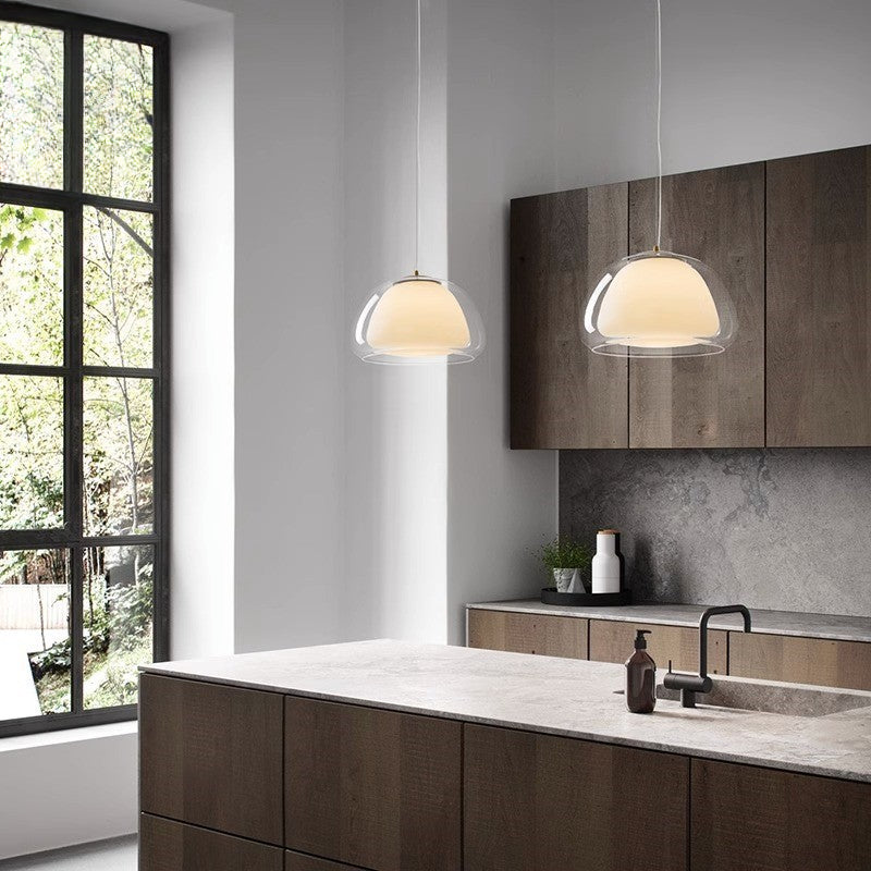 HEIKESZ Creative Danish Cream Wind Jelly Chandelier Nordic Minimalist Pendant Light for Cafe Restaurant Bedside Ceiling Decor