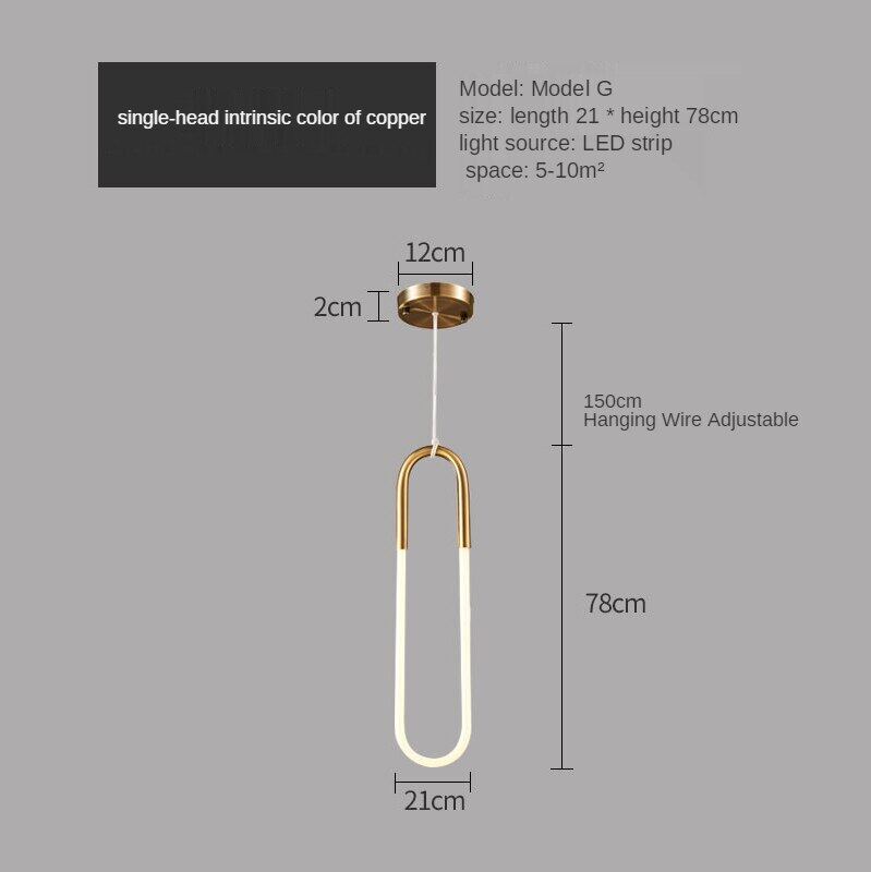 HEIKESZ Nordic Modern Glass Chandelier for Bedroom Dining Room Study Bar LED Ceiling Light Copper Round Hanging Lamp Creative Living Room Lighting