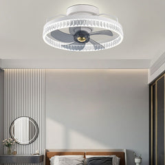 HEIKESZ Electric Fan Chandelier LED Drop Lights Modern Ceiling Fan with Mute Function Nordic Design for Dining Room and Home