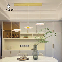 HEIKESZ Modern Nordic Chandelier Three-Head Dining Table Lamp Luxury Creative Lighting for Dining Room Bar Living Room Ceiling Fixtures