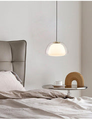 HEIKESZ Nordic Jelly Chandelier Modern Minimalist Glass Lamp for Living Room Bedroom Dining Room LED Ceiling Light Fixtures