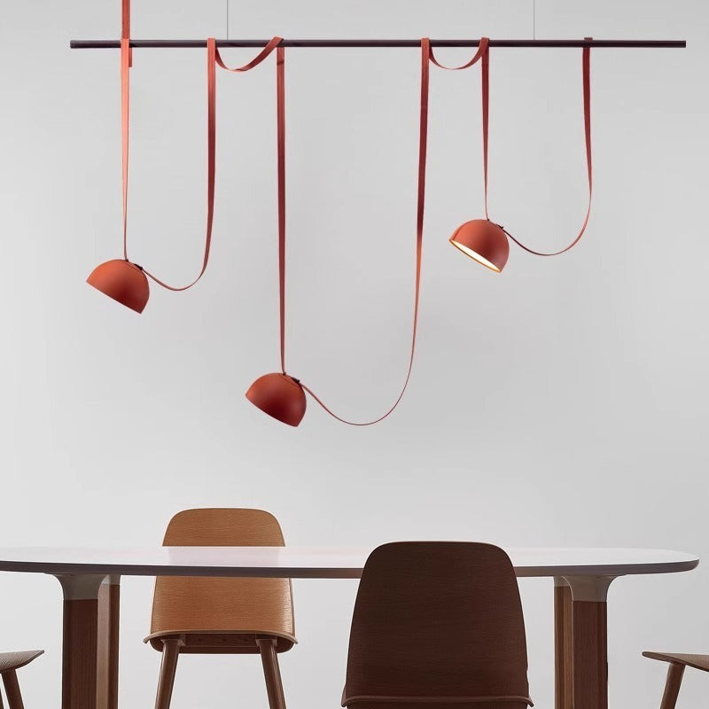 HEIKESZ Nordic Style Orange 3 Head Canvas Pendant Light Minimalist Designer Lamp Creative Italian Bar Restaurant Lighting