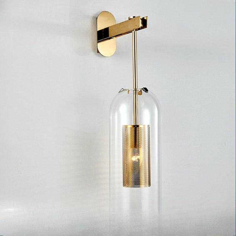 HEIKESZ Creative Glass Wall Lamp Modern Bar Restaurant Bedroom Stairs Long Column Warm Light Chandelier for Living Room Lighting Ceiling