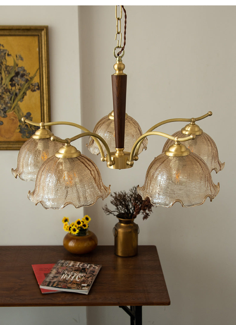 HEIKESZ American South Ocean Style Vintage Chandelier Retro Crack Bedroom Dining Room Living Room Pendant Light