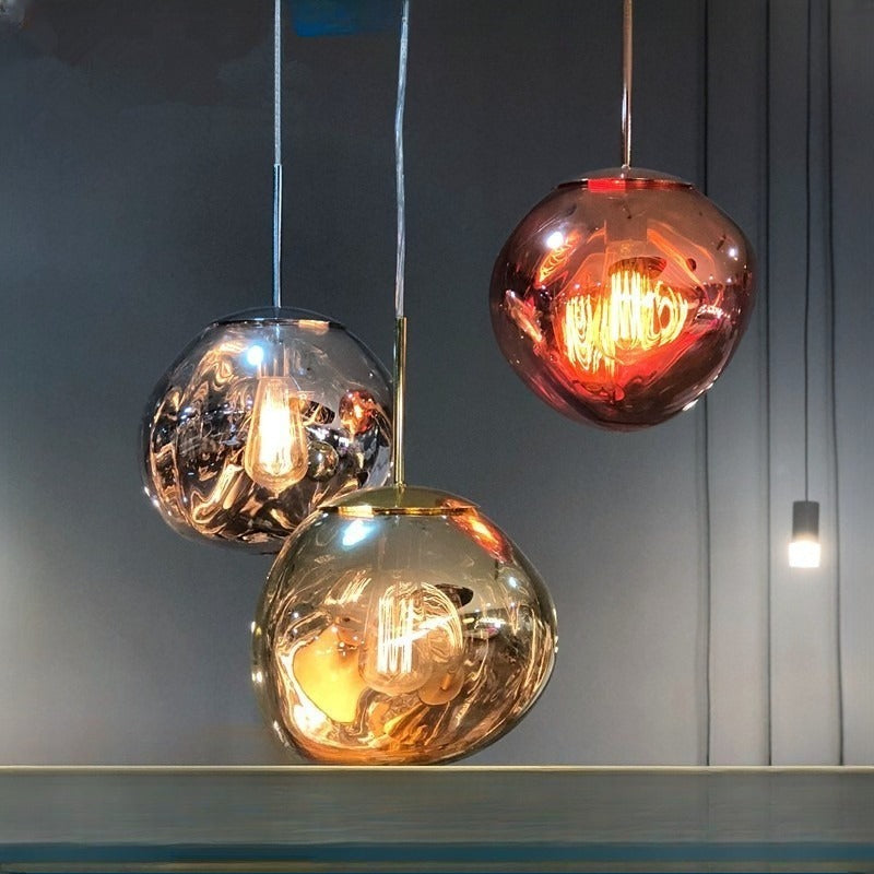 HEIKESZ Nordic Lava Chandelier Modern Glass Pendant Light for Living Room Dining Room Ceiling LED Minimalist Design Clothing Store Cafe Bar