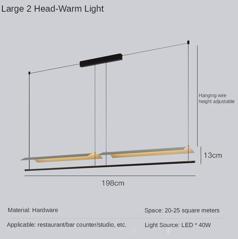 HEIKESZ Modern Chandelier Minimalist Design LED Ceiling Light for Restaurant Bar Living Room Bedroom Kitchen Island Hanging Lamp