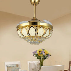 HEIKESZ Modern Ceiling Fan Light LED Energy Saving Invisible Fan for Living Room Bedroom Dining Room Integrated Lamp Fixture