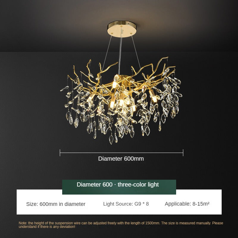 HEIKESZ Luxury Crystal Chandelier for Wedding Living Room Dining Bedroom Study Tea Room Bar Art Lighting