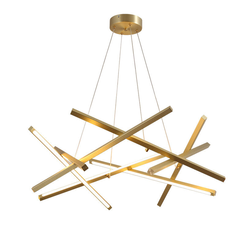HEIKESZ Post-Modern Golden Chandelier Simple Creative Personality LED Ceiling Light for Living Room Bedroom Dining Room Luxury Lighting