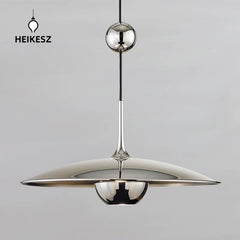 HEIKESZ Nordic UFO Pulley Chandelier Bauhaus Style Removable Lighting for Living Room Dining Room Cafe