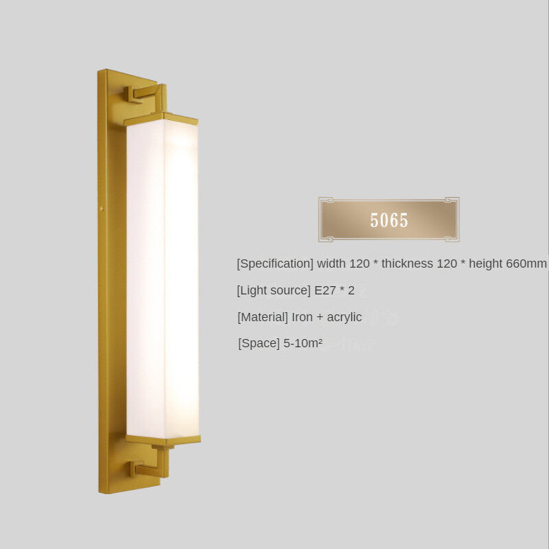 HEIKESZ Modern Chinese Style Wall Lamp Minimalist Living Room Bedside Lighting Stair Aisle TV Background Decoration