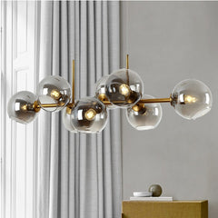 HEIKESZ Luxury Nordic Glass Ball Chandelier Creative Molecular Bubble Light for Bedroom Dining Living Room