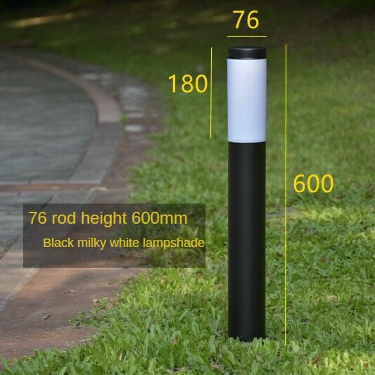 KEIKESZ Outdoor Lawn Lamp Stainless Steel LED Floor Light Waterproof Cylindrical Garden Villa Courtyard Landscape Street Lighting