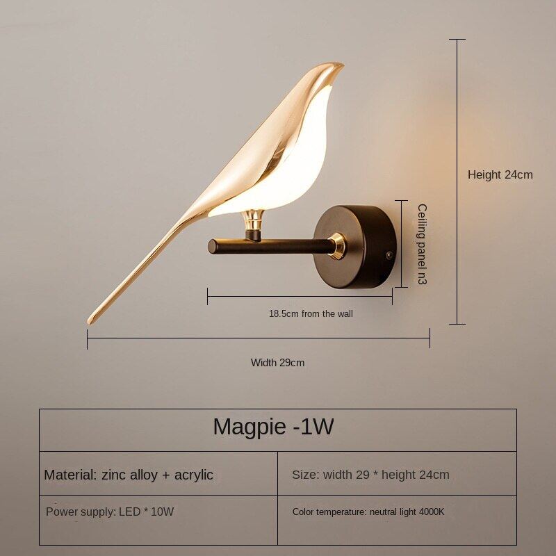 HEIKESZ Modern LED Wall Lamp Minimalist Bedroom Living Room TV Background Light Bedside Decor