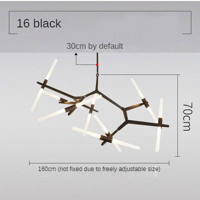 HEIKESZ Nordic Post Modern Tree Branch Chandelier Luxury Industrial Style Living Room Lamp for Home and Restaurant Decor