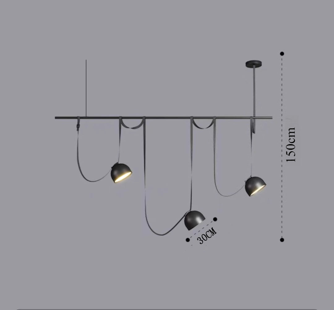 HEIKESZ Nordic Style Orange 3 Head Canvas Pendant Light Minimalist Designer Lamp Creative Italian Bar Restaurant Lighting