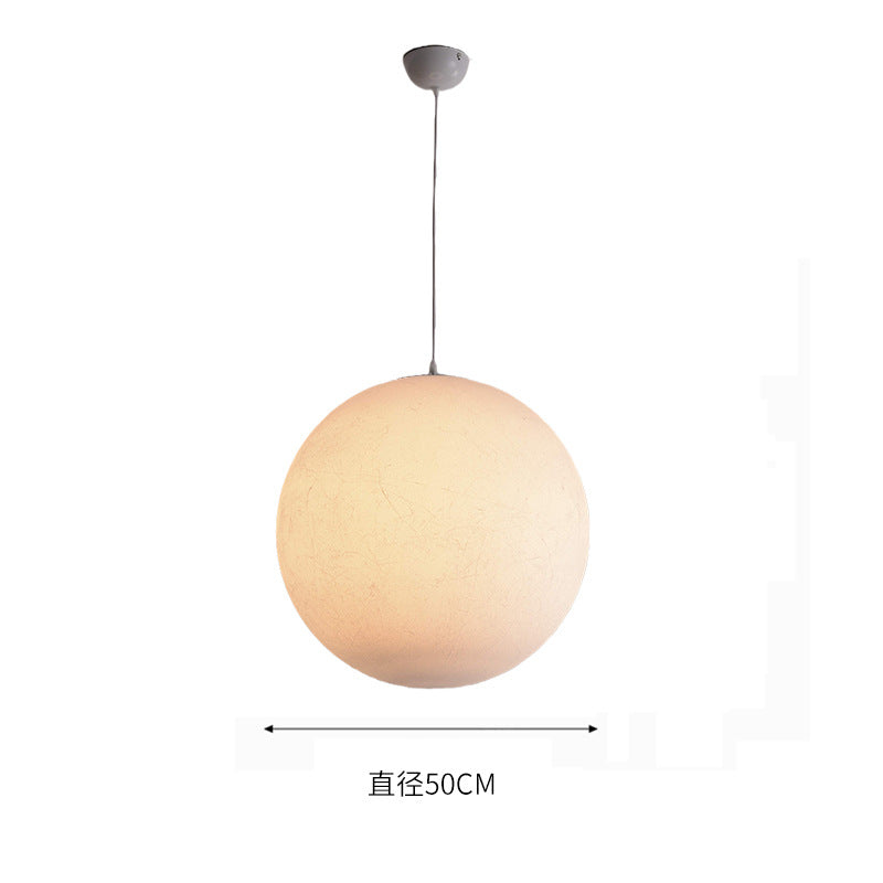 HEIKESZ Silk Moon Light Chandelier Large Nordic Art Bedroom Dining Room Lamp Creative Bar Clothing Store Ball Chandelier