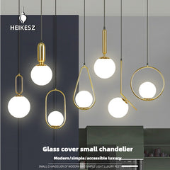 HEIKESZ Nordic LED bedside chandelier modern simple creative pendant light for bedroom bar restaurant American style