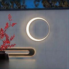 HEIKESZ Waterproof Outdoor Wall Lamp Crescent Design for Villa Courtyard Hotel Exterior Decoration Yard Layout Lighting