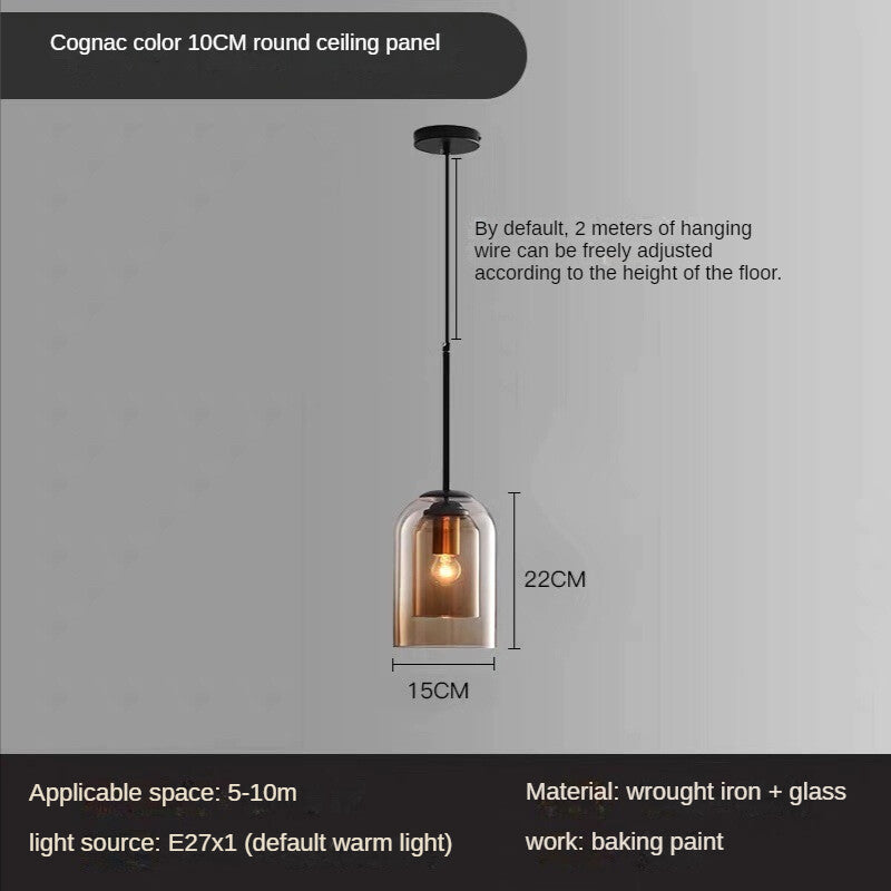 HEIKESZ Nordic Industrial Chandelier Creative Long Line Glass Pendant Light for Living Room Bedroom Restaurant Warm Lighting Ceiling Lamp