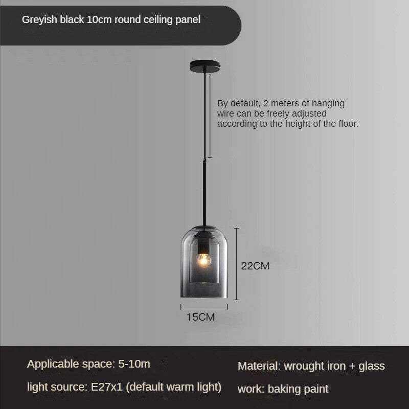 HEIKESZ Nordic Industrial Chandelier Creative Long Line Glass Pendant Light for Living Room Bedroom Restaurant Warm Lighting Ceiling Lamp