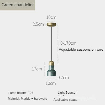 HEIKESZ Nordic Modern Simple Marble Drop Light Affordable Luxury Ceiling Lamp for Living Room Dining Room Bedside Creative Personality Lighting