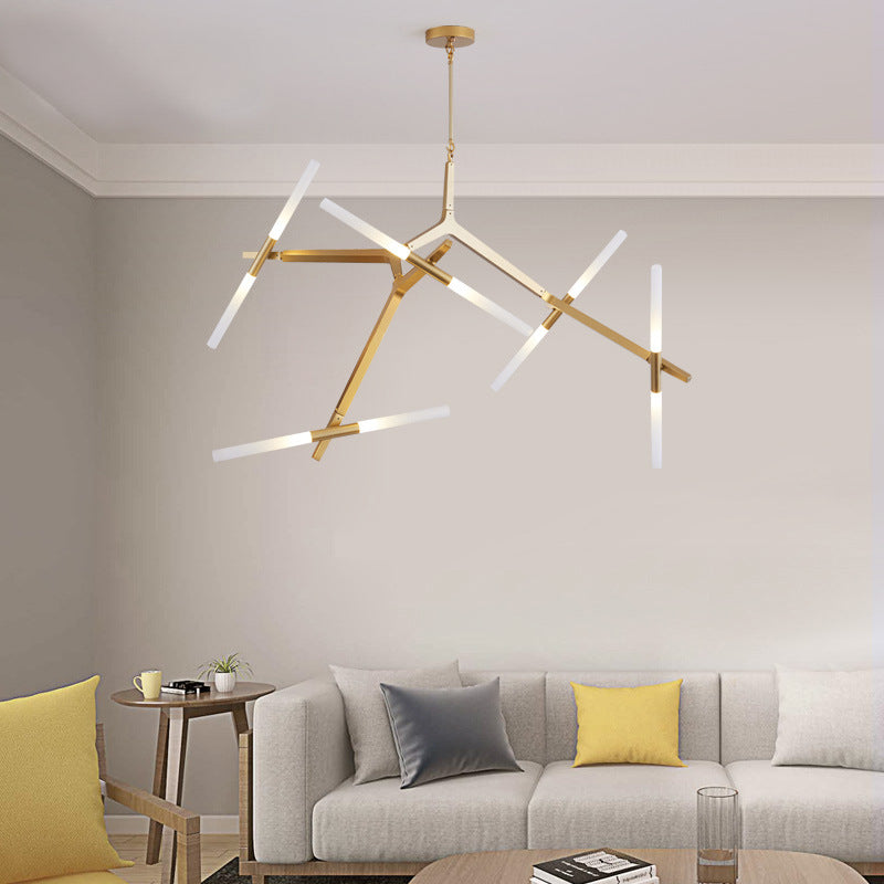 HEIKESZ Nordic Post Modern Tree Branch Chandelier Luxury Industrial Style Living Room Lamp for Home and Restaurant Decor