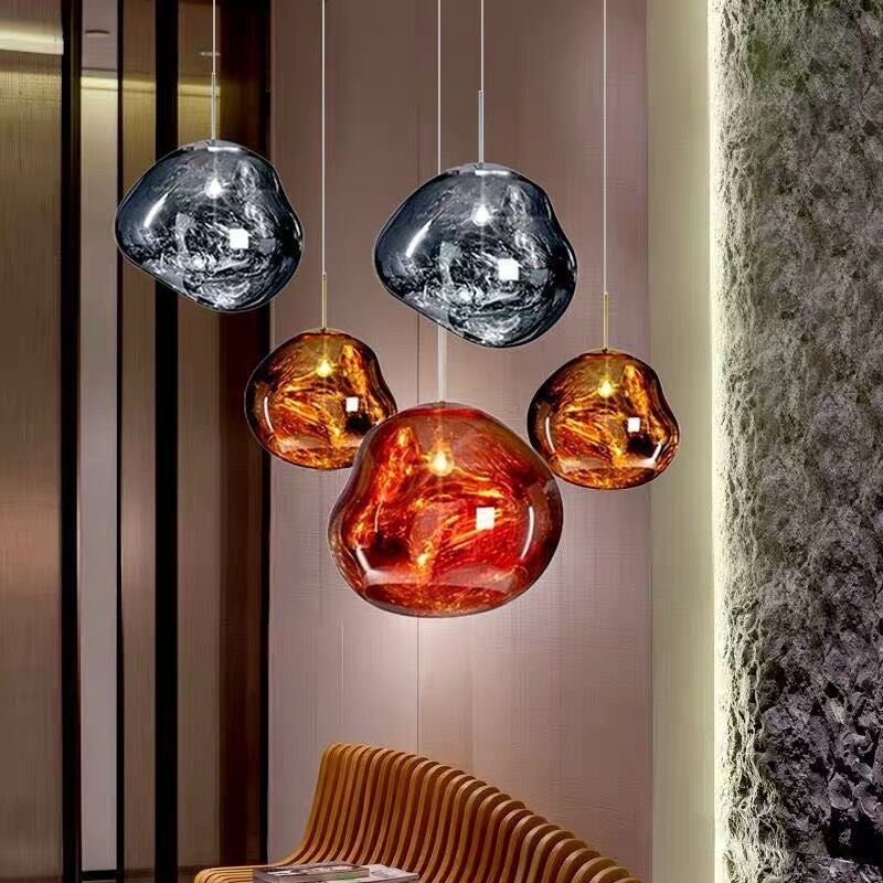 HEIKESZ Nordic Lava Chandelier Modern Glass Pendant Light for Living Room Dining Room Ceiling LED Minimalist Design Clothing Store Cafe Bar