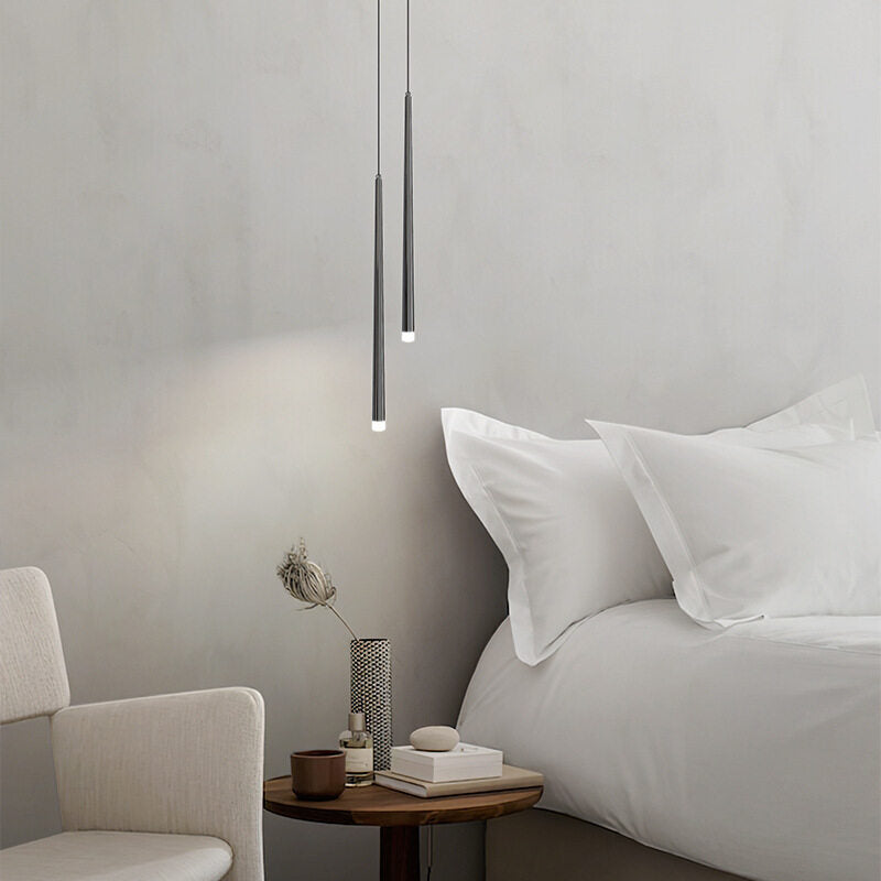 HEIKESZ Simple and Light Luxury Bedroom Droplight Nordic Internet Celebrity Living Room Background Wall Lamp Hanging Line