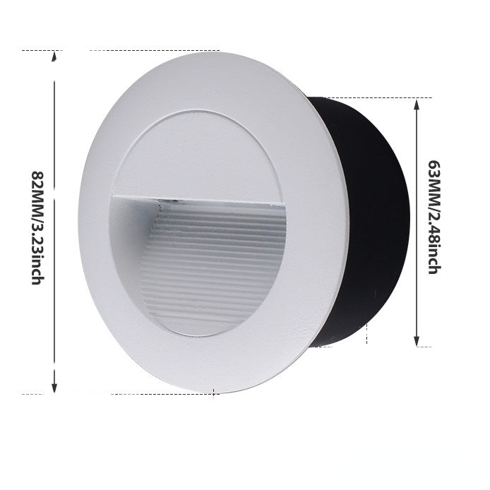 Heikesz Waterproof LED Step Light Outdoor Concealed Stair Ladder Footlight Embedded Wall Lamp for Safe Night Lighting