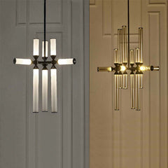 HEIKESZ Nordic Modern LED Glass Chandelier for Living Room Dining Bedroom Simple Creative Lighting Fashion Lamps