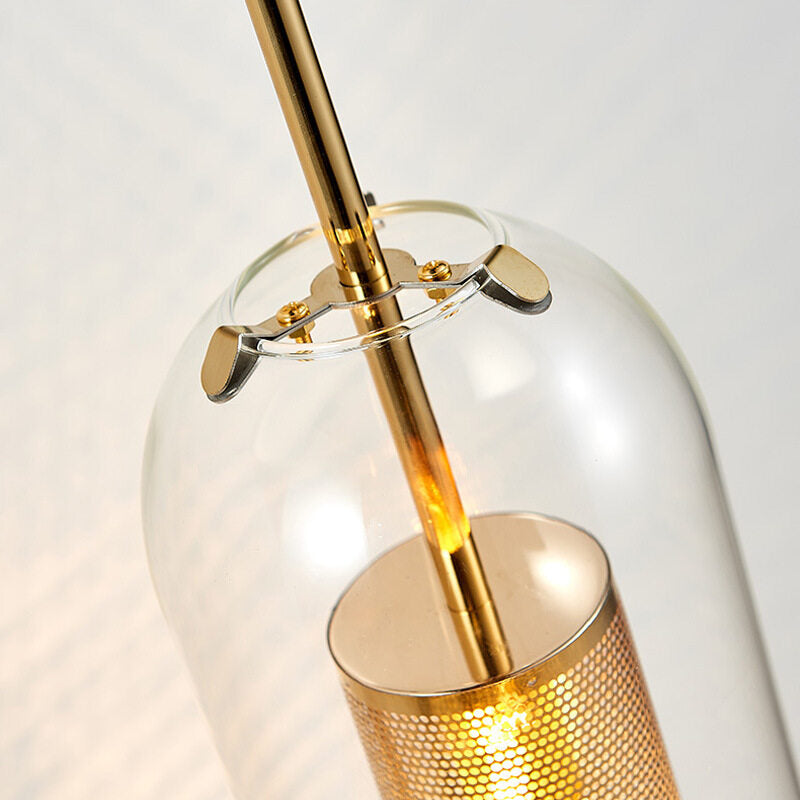 HEIKESZ Creative Glass Wall Lamp Modern Bar Restaurant Bedroom Stairs Long Column Warm Light Chandelier for Living Room Lighting Ceiling