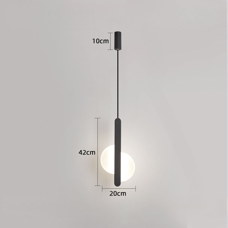 HEIKESZ Modern Nordic Minimalist Bedside Chandelier Creative Long Line Droplight Luxury Lighting for Bedroom Living Room Ceiling Lamp
