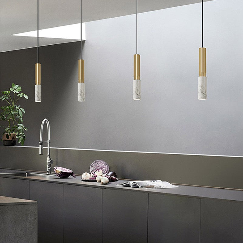 HEIKESZ Luxury Nordic Chandelier Minimalist LED Marble Pendant Light for Dining Room Bedroom Bar Restaurant Living Room Lighting Fixture