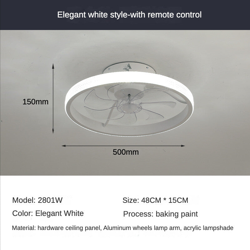 HEIKESZ Modern Ceiling Fan Lamp with LED Crystal Lights Remote Control Luxury Bedroom Living Room Restaurant Light Wholesale Nordic Minimalist Design