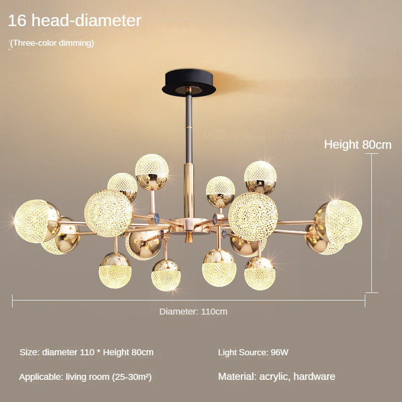 HEIKESZ Modern Light Luxury Chandelier Italian Creative Magic Bean Design for Living Room Bedroom Dining Room High End Lighting