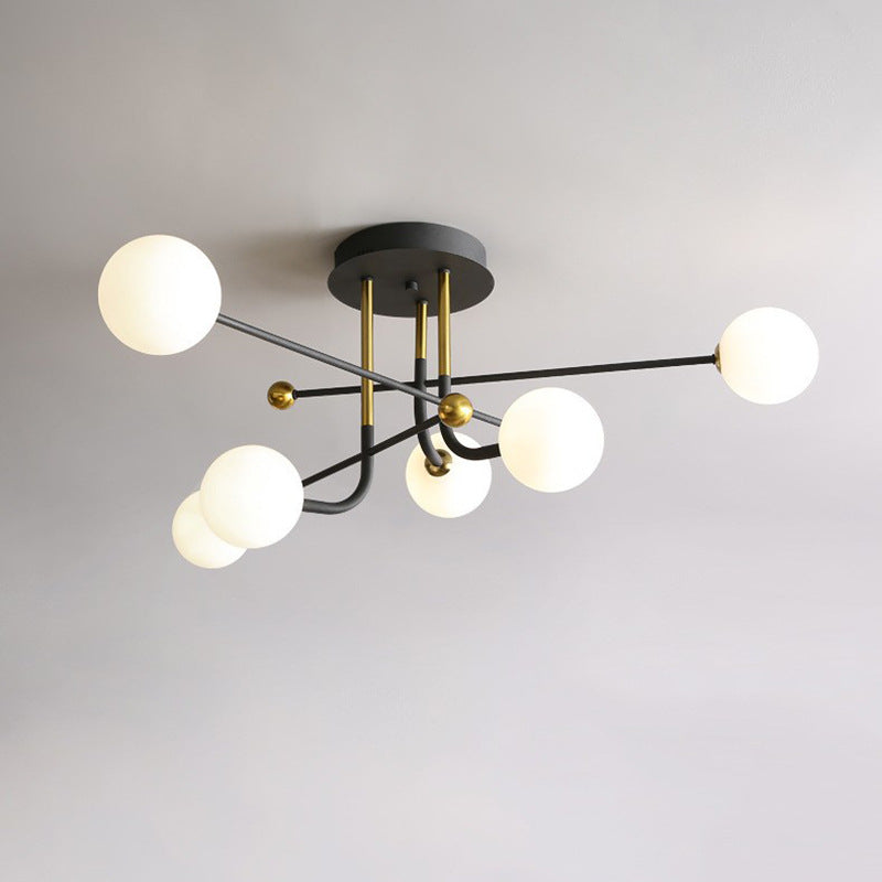 HEIKESZ Nordic Ceiling Lamp Modern Living Room Light Minimalist Italian Design Luxury Bedroom Lighting Magic Bean Lamp