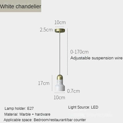 HEIKESZ Nordic Modern Simple Marble Drop Light Affordable Luxury Ceiling Lamp for Living Room Dining Room Bedside Creative Personality Lighting