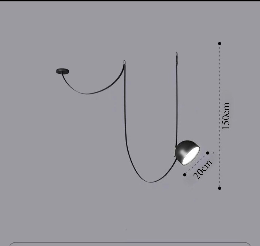 HEIKESZ Nordic Style Orange 3 Head Canvas Pendant Light Minimalist Designer Lamp Creative Italian Bar Restaurant Lighting