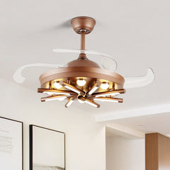 HEIKESZ Retro Industrial Nordic 42 Inch Ceiling Fan with Light Remote Control for Living Room Bedroom Dining Room Restaurant