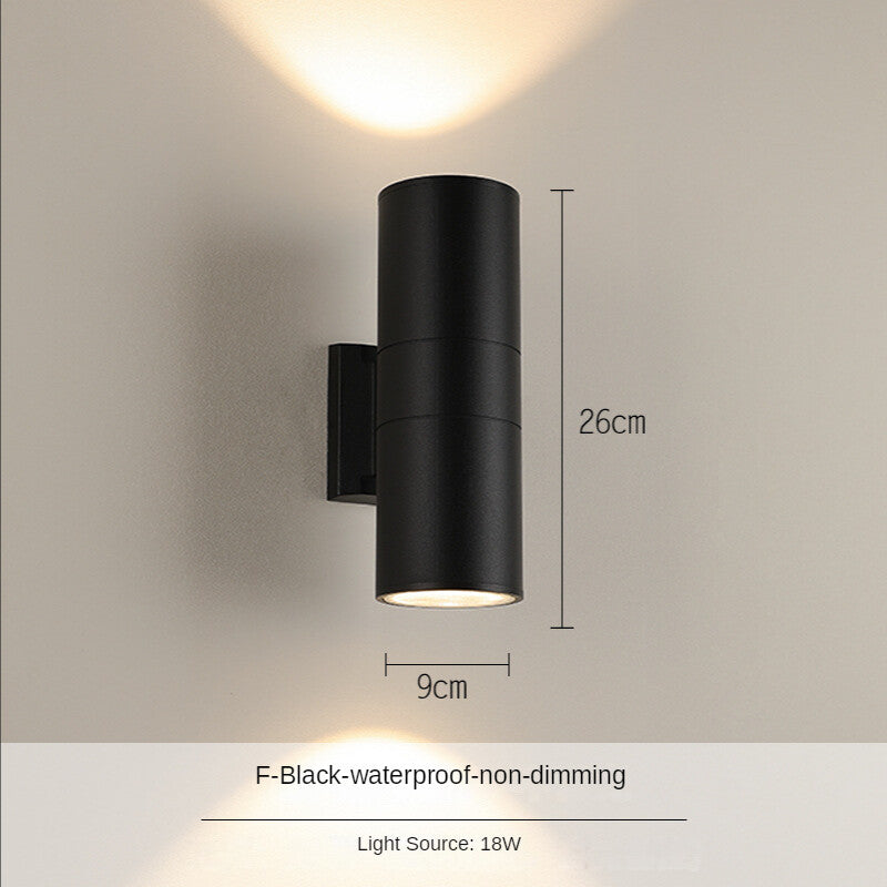 HEIKESZ Nordic LED Wall Lamp Waterproof Outdoor Indoor Bedside Corridor Balcony Courtyard Stair Light Warm White Bulb for Living Room Bedroom Lighting