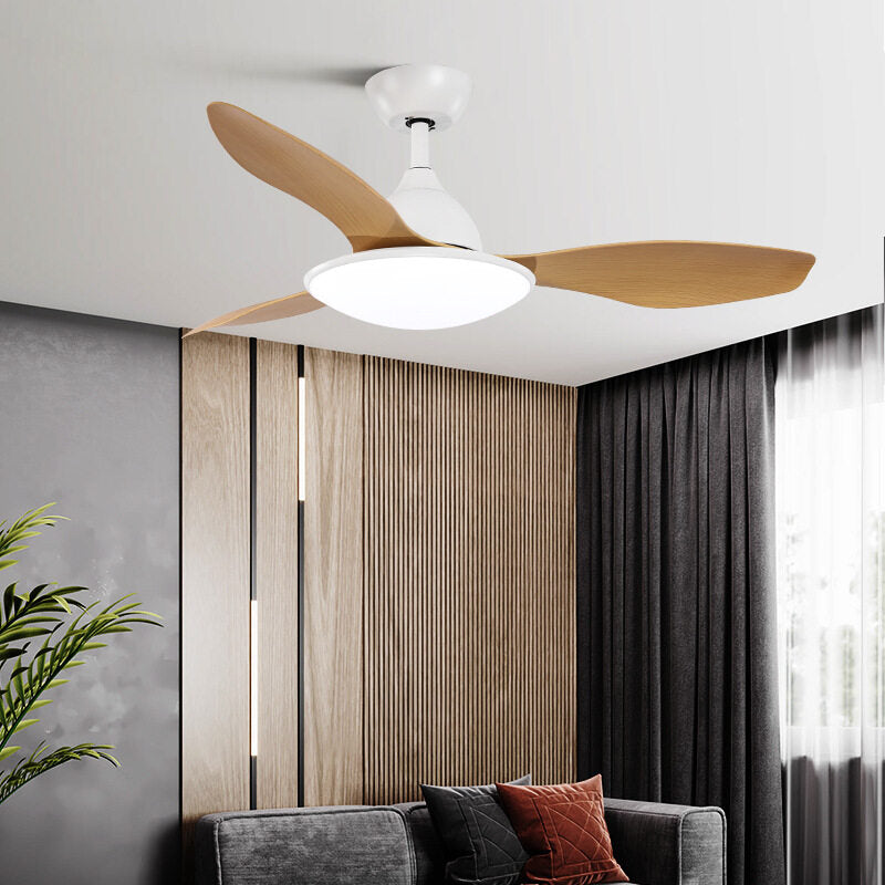 HEIKESZ Nordic 42 52 Inch Ceiling Fan with LED Light Modern Minimalist Noiseless Frequency Conversion Fan for Living Room Bedroom Restaurant