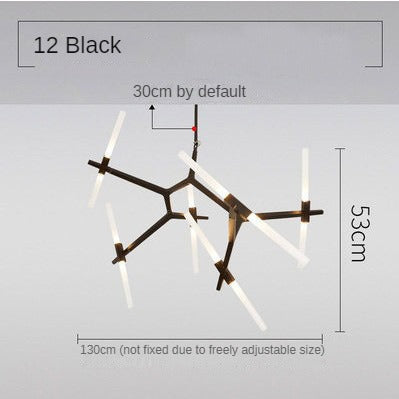 HEIKESZ Nordic Post Modern Tree Branch Chandelier Luxury Industrial Style Living Room Lamp for Home and Restaurant Decor